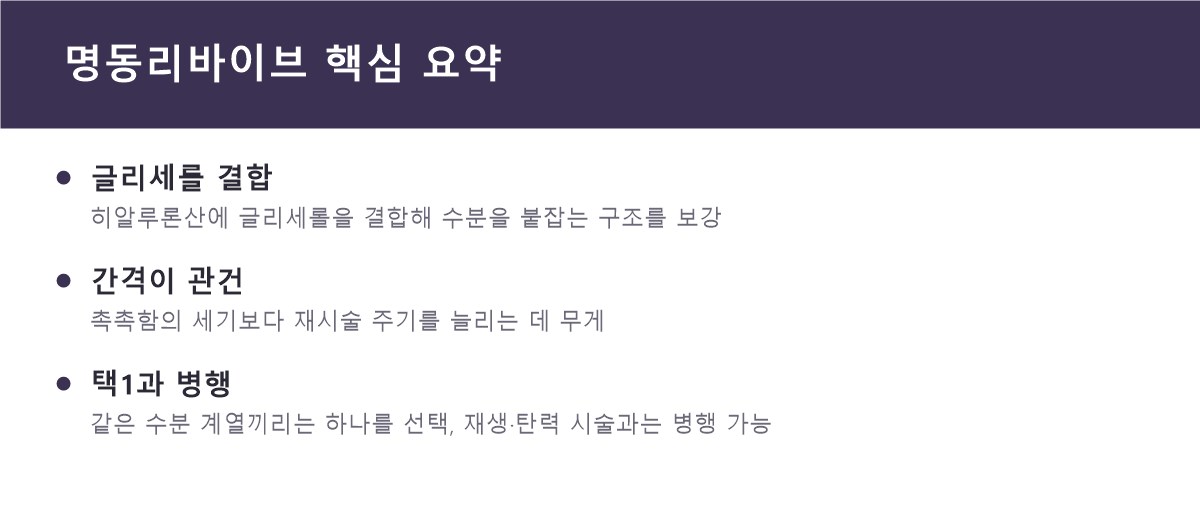 명동리바이브 핵심 요약