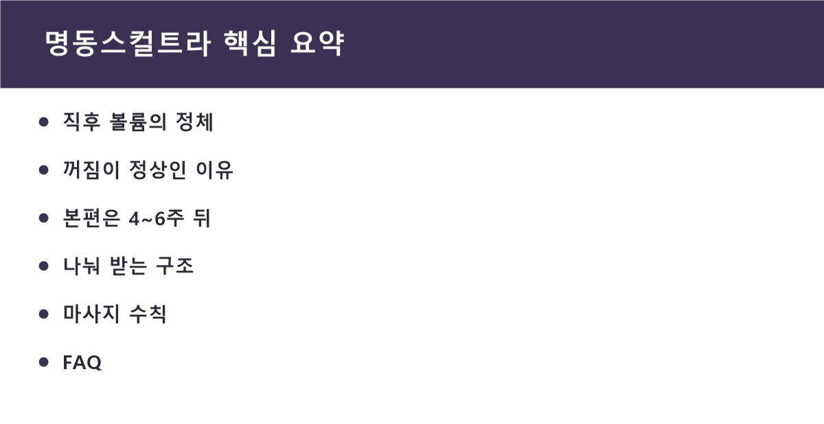 명동스컬트라 핵심 요약