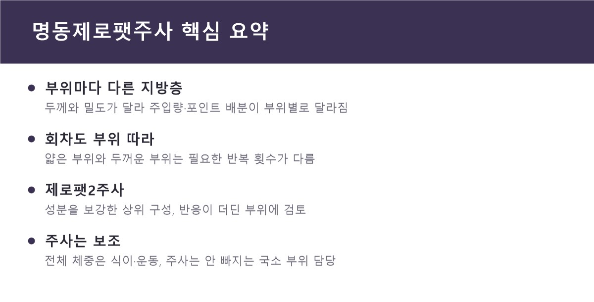명동제로팻주사 핵심 요약